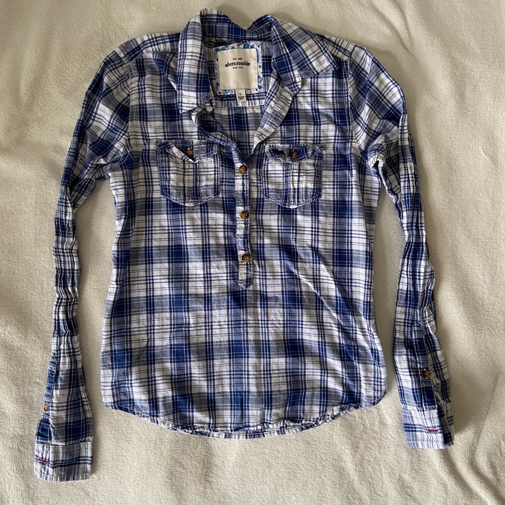 abercrombie plaid top